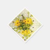 Summer Bouquet, Sunshine Yellow Flowers Servet (Hoek)