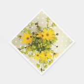 Summer Bouquet, Sunshine Yellow Flowers Servetten (Hoek)