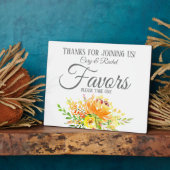 Summer Bouquet Wedding Favors Sign Fotoplaat (Zijkant)