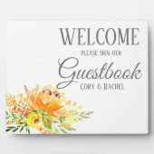  Summer Bouquet Wedding Guestbook Fotoplaat (Voorkant)