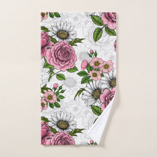 Summer bouquets bad handdoek (Handdoek)