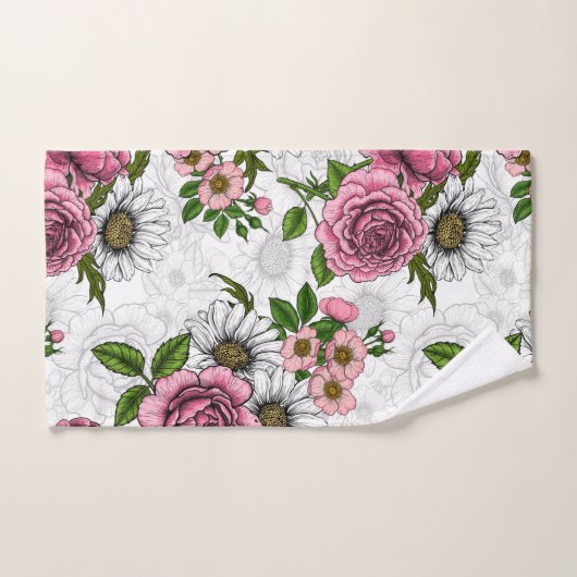 Summer bouquets bad handdoek (Handdoek)