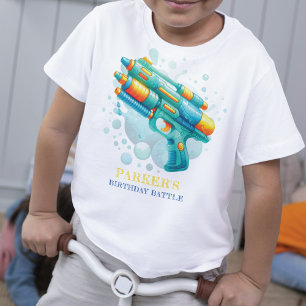 Summer Boy Verjaardag Water Pistool Battle T-shirt
