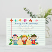 Summer Boys Uitnodiging (Staand voorkant)