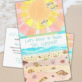 Summer Break Classmates Calling Card Contactkaartje