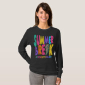 Summer Break Educator Life Sub Leopard Teaching T-shirt (Voorkant volledig)