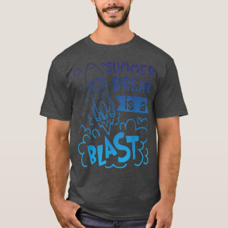 Summer Break is een laatste Cool Astronaut Boy Gir T-shirt