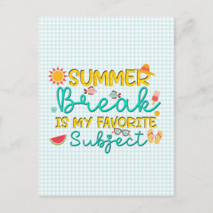 Summer Break is mijn favoriete onderwerp op Schoo Briefkaart