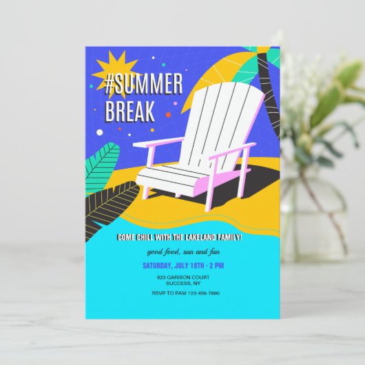 Summer Break Kaart (Staand voorkant)