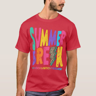 Summer Break - Kindergarten leraar - SUB Leopard T-shirt