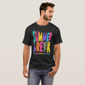 Summer Break Kindergarten Onderdeelvak Leopard Te T-shirt (Voorkant volledig)