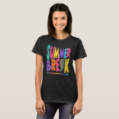Summer Break Kindergarten Onderdeelvak Leopard Te T-shirt (Voorkant volledig)