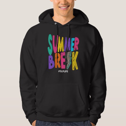 Summer Break Speech Language Pathologist Summer Va Hoodie (Voorkant)