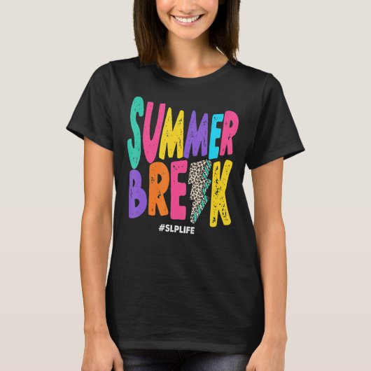 Summer Break Speech Language Pathologist Summer Va T-shirt (Voorkant)