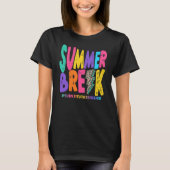 Summer Break Substitute Teacher Distance T-shirt (Voorkant)