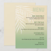 Summer Breeze Beach menu | jade (Voorkant / Achterkant)