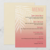 Summer Breeze Beach menu | Roze (Voorkant / Achterkant)