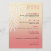 Summer Breeze Beach menu | Roze (Voorkant)