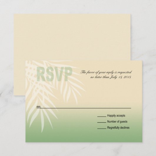 Summer Breeze Beach RSVP | jade (Voorkant / Achterkant)
