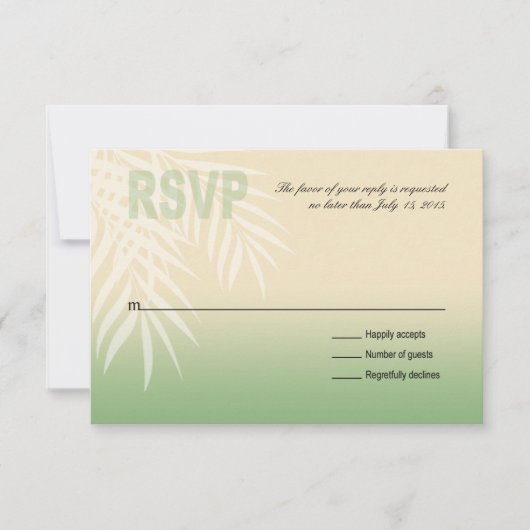 Summer Breeze Beach RSVP | jade Kaartje (Voorkant)