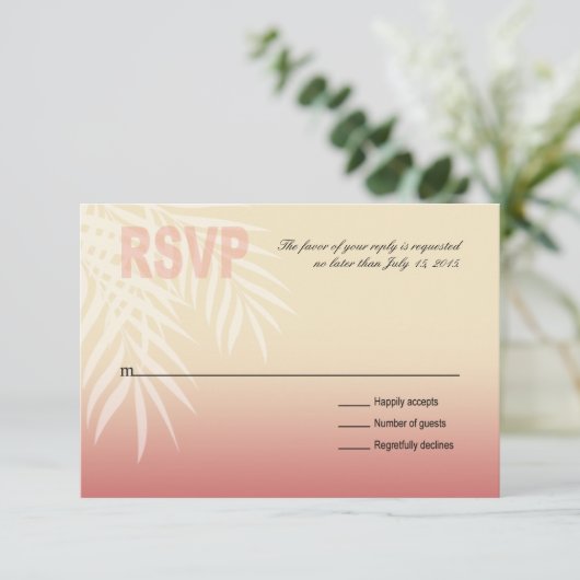 Summer Breeze Beach RSVP | Roze (Staand voorkant)