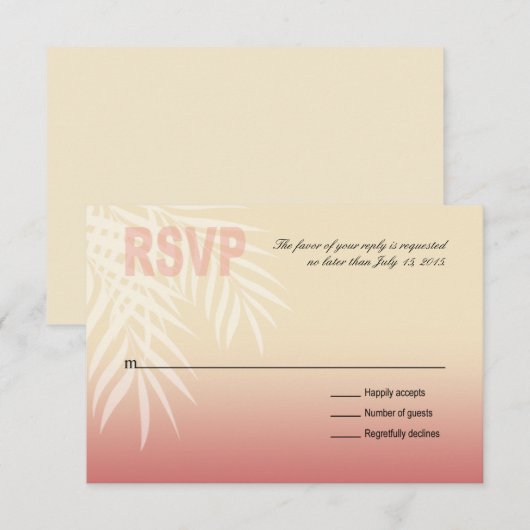 Summer Breeze Beach RSVP | Roze (Voorkant / Achterkant)