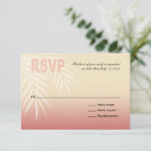Summer Breeze Beach RSVP | Roze Kaartje (Staand voorkant)