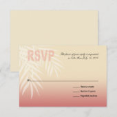 Summer Breeze Beach RSVP | Roze Kaartje (Voorkant / Achterkant)
