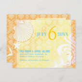 Summer Breeze Beach Weddenschap Save the Date Aankondigingskaart (Voorkant / Achterkant)