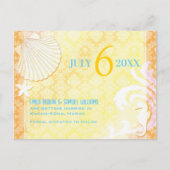 Summer Breeze Beach Weddenschap Save the Date Aankondigingskaart (Voorkant)