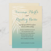 Summer Breeze Beach Wedding | Moutblauw Kaart (Voorkant / Achterkant)