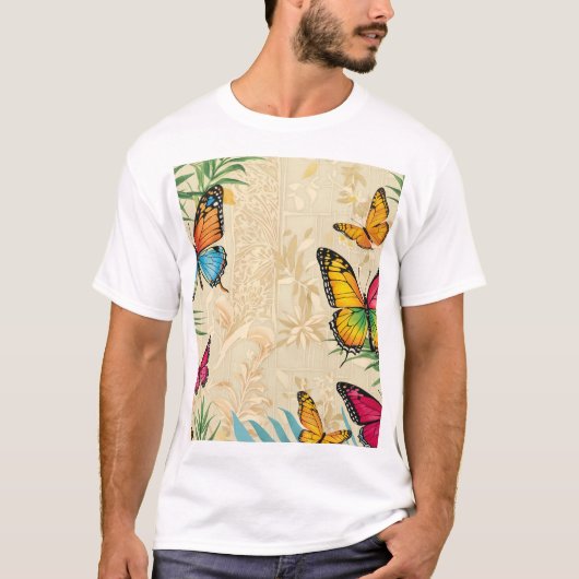 Summer Breeze Butterfly T-Shirt Design (Voorkant)