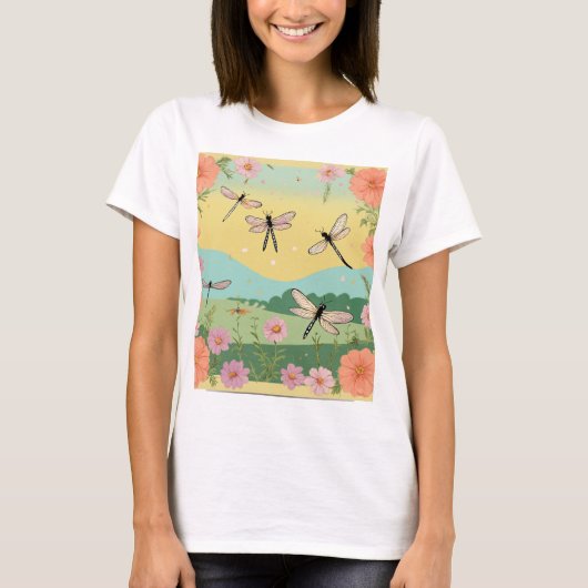 "Summer Breeze Butterfly T-shirts" T-shirt (Voorkant)