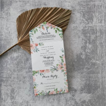 Summer Breeze Floral Calligraphy Wedding