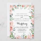 Summer Breeze Floral Front & Back Wedding Kaart (Voorkant)