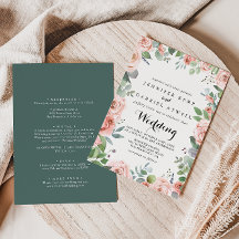 Summer Breeze Floral Front & Back Wedding