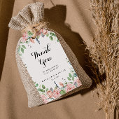 Summer Breeze Floral Weddenschap Bedankt Cadeaulabel