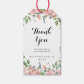 Summer Breeze Floral Weddenschap Bedankt Cadeaulabel (Voorkant)