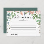 Summer Breeze Floral Weddenschap Card Briefkaart<br><div class="desc">Deze zomer is de bruinachtige bruidsschat-huwelijksadvieskaart perfect voor een ritje. Het ontwerp is voorzien van roze, stompe, paarse handbeschilderde rozen met waterverf en groene bladeren. Deze kaarten zijn perfect voor een bruiloft, vrijgezellenfeest, baby shower, graduatiedag en nog veel meer. Pas de kaarten aan met de namen van de bruid en...</div>