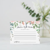 Summer Breeze Floral Weddenschap Card Briefkaart (Staand voorkant)