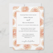 Summer Breeze Grapefruit Bruiloft Kaart (Voorkant)