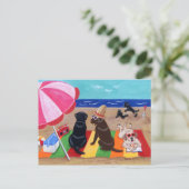 Summer Breeze Labradors schilderen Briefkaart (Staand voorkant)