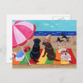 Summer Breeze Labradors schilderen Briefkaart (Voorkant / Achterkant)