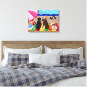 Summer Breeze Labradors schilderen Canvas Afdruk (Insitu (Slaapkamer))