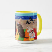 Summer Breeze Labradors schilderen Mok (Voorkant rechts)