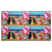 Summer Breeze Labradors schilderen Stof (Fat Quarter)