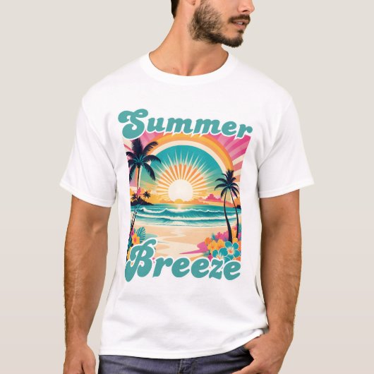 Summer Breeze Retro Graphic Shirt (Voorkant)