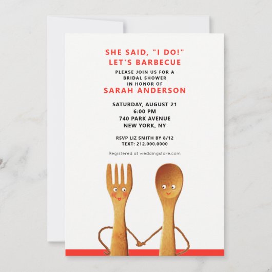 Summer Bridal Shower-uitnodiging Kaart (Voorkant)