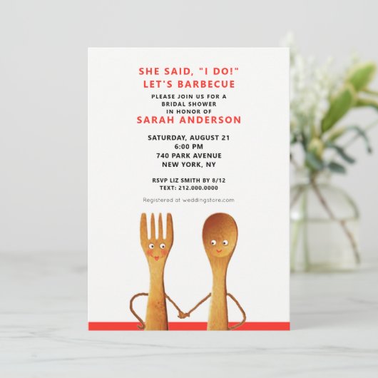 Summer Bridal Shower-uitnodiging Kaart (Staand voorkant)