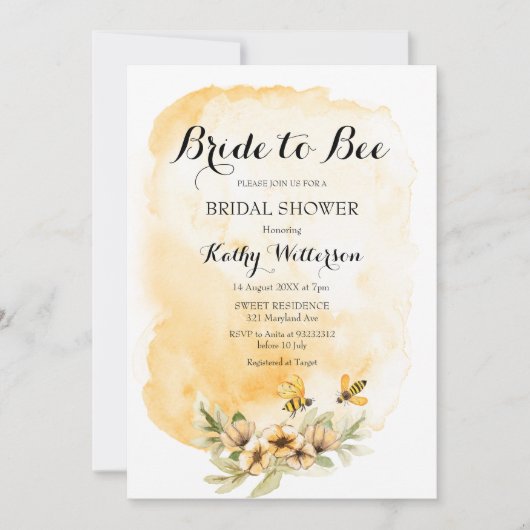 Summer Bride to Bee Vrijgezellenfeest Kaart (Voorkant)